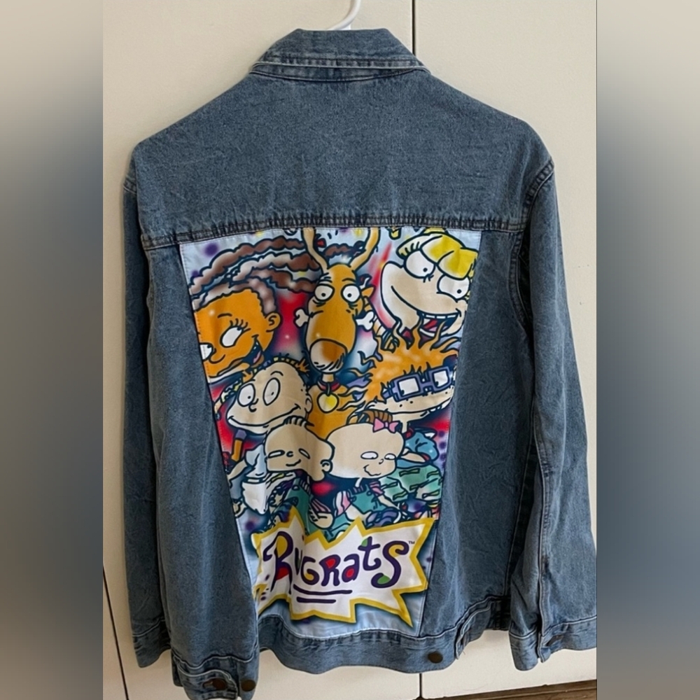 Rugrats Denim Jacket with Cartoon Print (S)